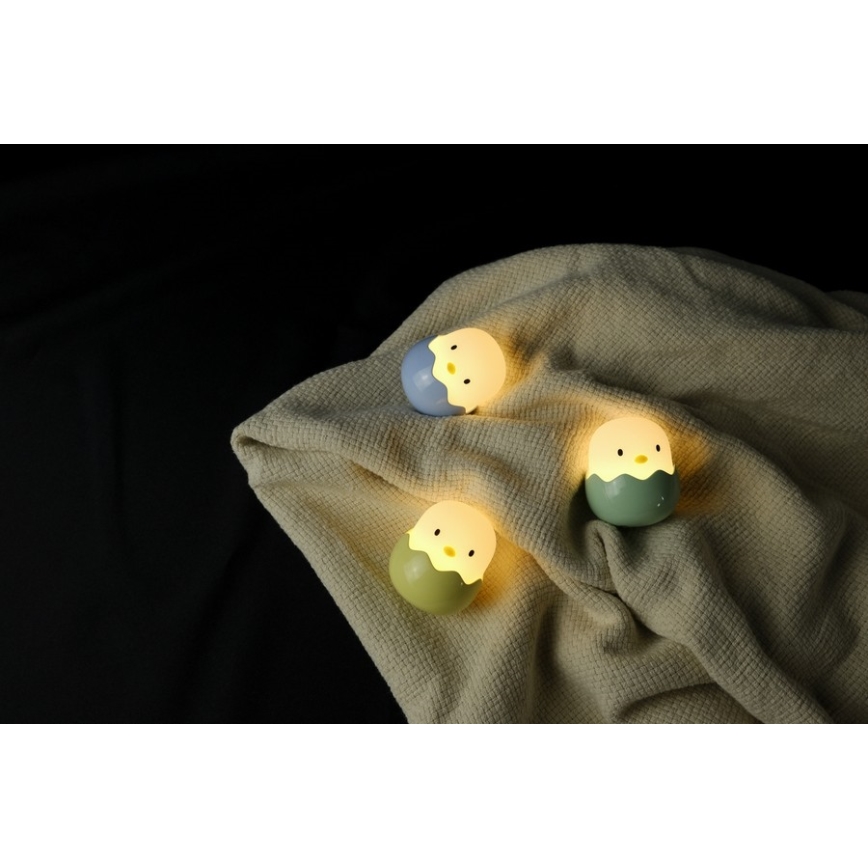 MegaLight - LED RGB Dimbara uppladdningsbara barnlampa med touch EGGY EGG LED/5V