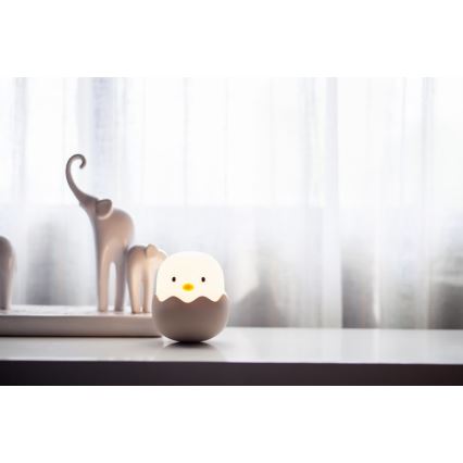 MegaLight - LED RGB Dimbara uppladdningsbara barnlampa med touch EGGY EGG LED/5V