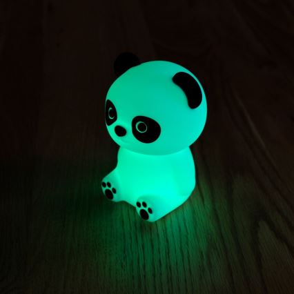 MegaLight - LED RGB Ljusreglerad uppladdningsbar barns beröring lampa PADDY PANDA LED/5V