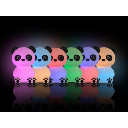 MegaLight - LED RGB Ljusreglerad uppladdningsbar barns beröring lampa PADDY PANDA LED/5V