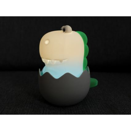 MegaLight - LED RGB Ljusreglerad uppladdningsbar barns beröring lampa DIGGY DINO LED/5V