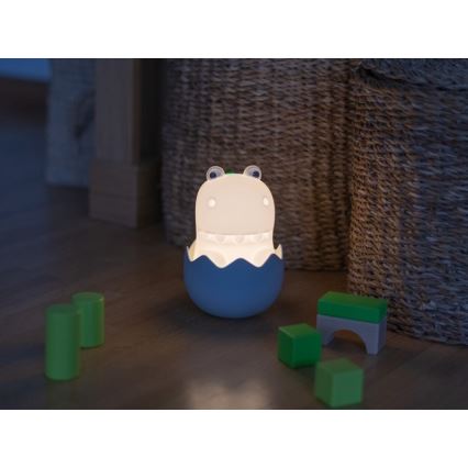 MegaLight - LED RGB Ljusreglerad uppladdningsbar barns beröring lampa DIGGY DINO LED/5V