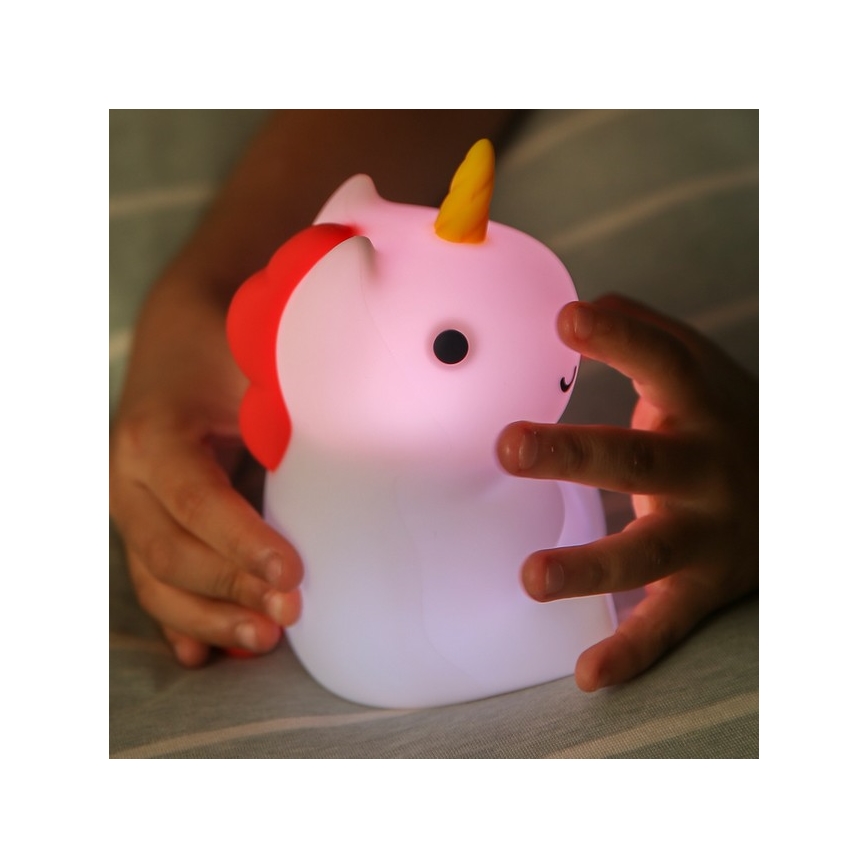 MegaLight - LED RGB Ljusreglerad uppladdningsbar barns beröring lampa MAGGY MAGIC LED/5V