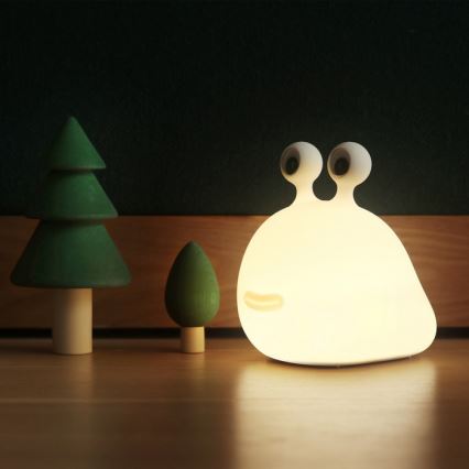 MegaLight - LED RGB Ljusreglerad uppladdningsbar barns beröring lampa MOMO MOON LED/5V