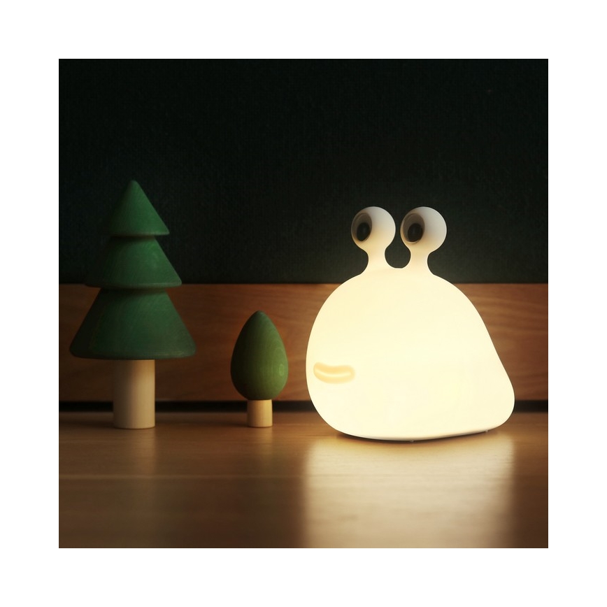 MegaLight - LED RGB Ljusreglerad uppladdningsbar barns beröring lampa MOMO MOON LED/5V