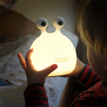 MegaLight - LED RGB Ljusreglerad uppladdningsbar barns beröring lampa MOMO MOON LED/5V