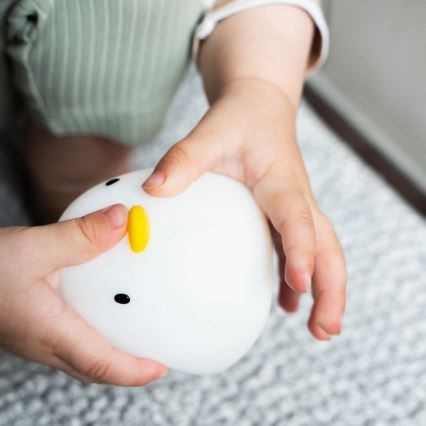 MegaLight - LED RGB Uppladdningsbar barns beröring badkarslampa SWIMMY DUCK LED/5V IP67