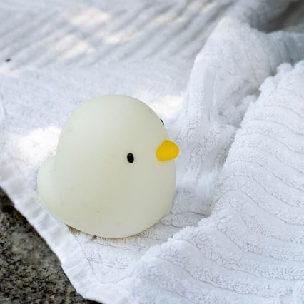 MegaLight - LED RGB Uppladdningsbar barns beröring badkarslampa SWIMMY DUCK LED/5V IP67