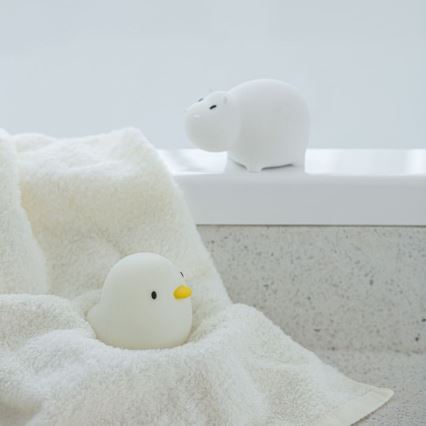 MegaLight - LED RGB Uppladdningsbar barns beröring badkarslampa SWIMMY DUCK LED/5V IP67