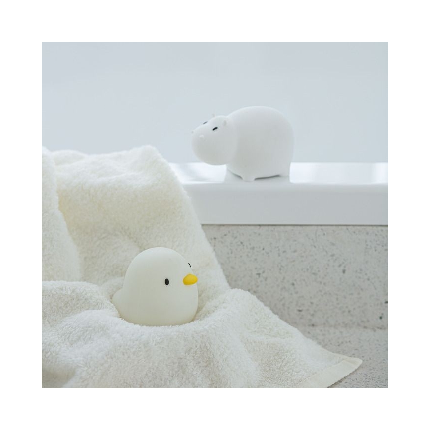 MegaLight - LED RGB Uppladdningsbar barns beröring badkarslampa SWIMMY DUCK LED/5V IP67