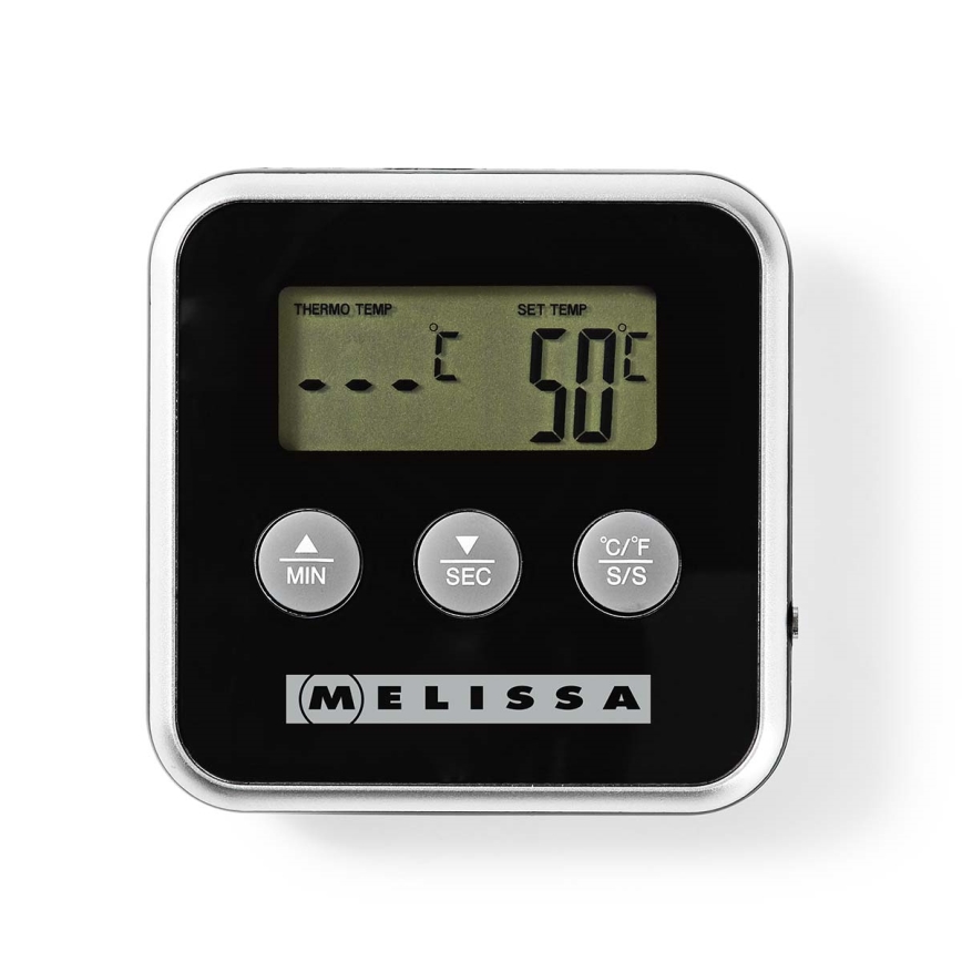 Melissa - Kötttermometer med digital display och timer 0–250 °C 1x AAA