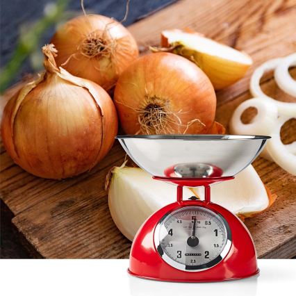 Melissa - Retro köksvåg med röd skål