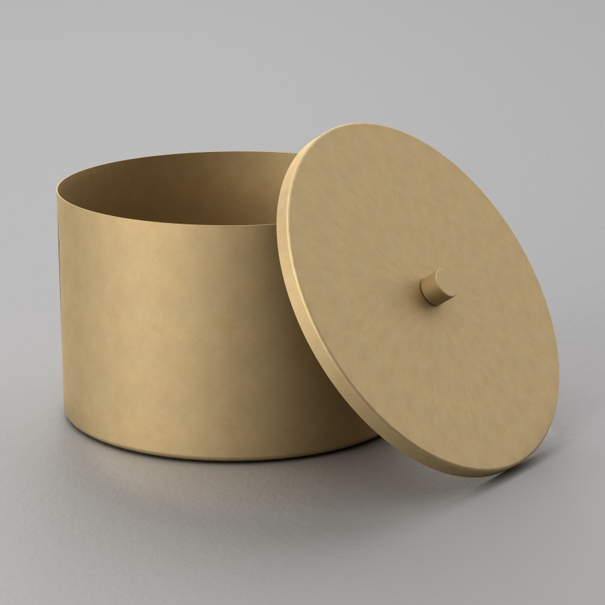 Metallförvaringslåda 12x17,5 cm gyllene