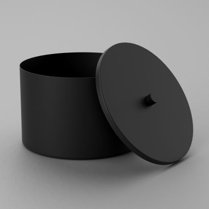 Metallförvaringslåda 2x17,5 cm svart