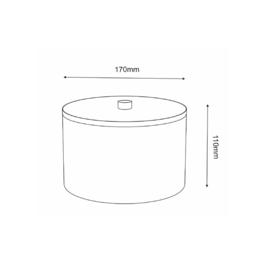 Metallförvaringslåda 2x17,5 cm svart