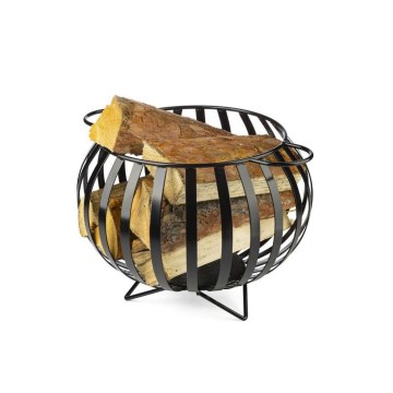 Metallkorg för ved KULA 35x46 svart