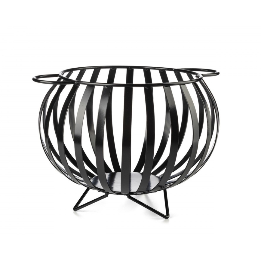 Metallkorg för ved KULA 35x46 svart