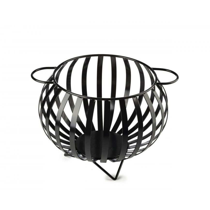 Metallkorg för ved KULA 35x46 svart