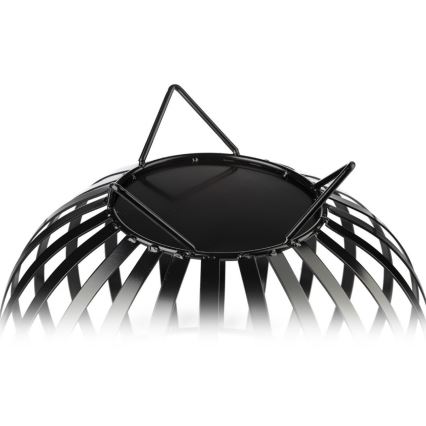 Metallkorg för ved KULA 35x46 svart