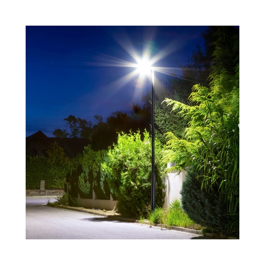 Metallstång för utomhusbelysningsstolpe BASE 3 m svart