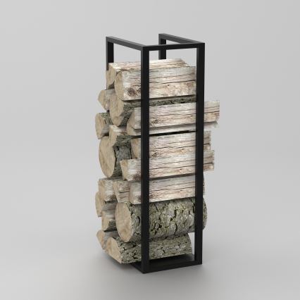 Metallstativ för trä 100x30 cm svart