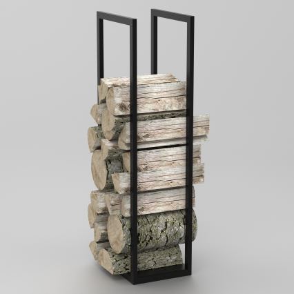 Metallstativ för trä 120x40 cm svart