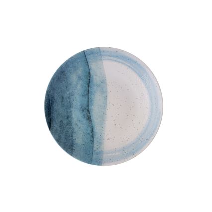 Middagservis 24 delar blå/krämfärgad/porslin