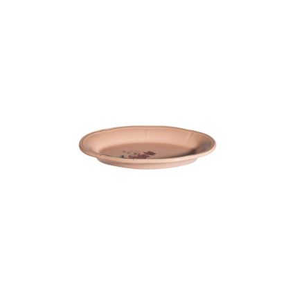 Middagservis 27 delar rosa/vit/porslin
