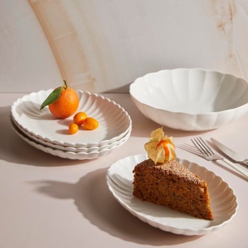 Middagservis, 27 delar, vit/porslin