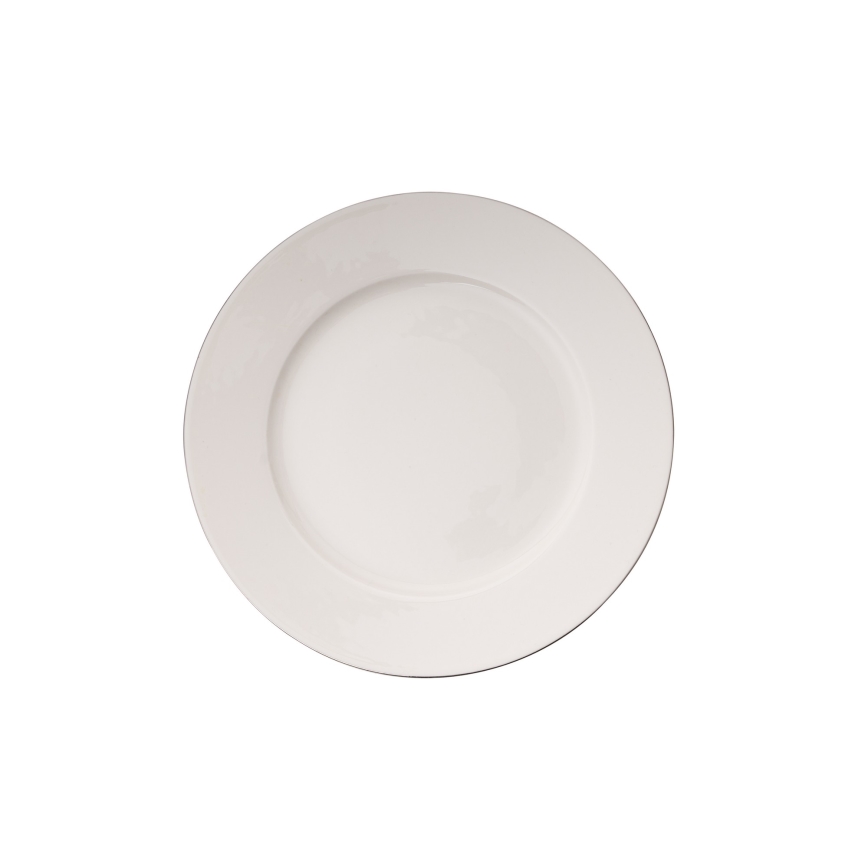 Middagsservis 18 delar vit/silver/porslin