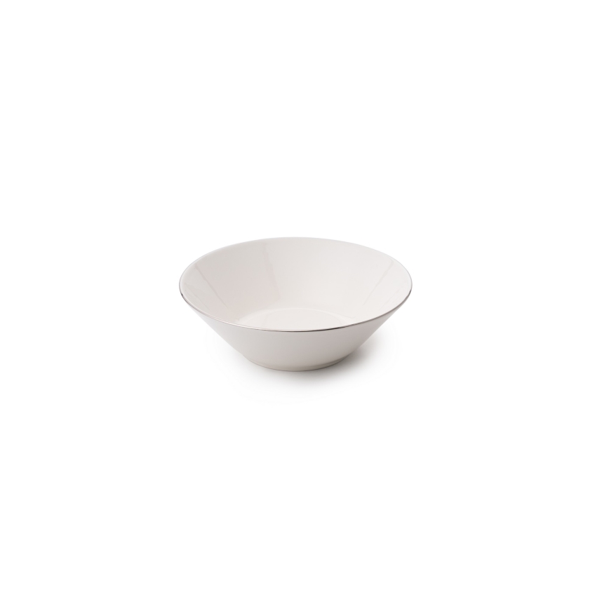Middagsservis 18 delar vit/silver/porslin