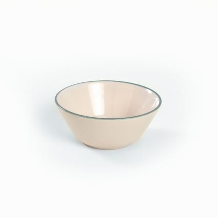 Middagsservis 24 delar beige/grön i stengods