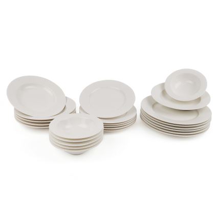 Middagsservis 24 delar vit/porslin