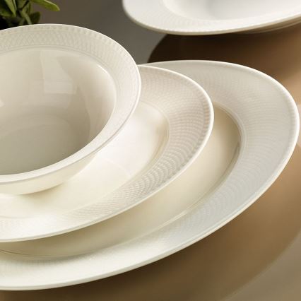 Middagsservis 24 delar vit/porslin
