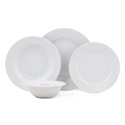 Middagsservis 24 delar vit/porslin