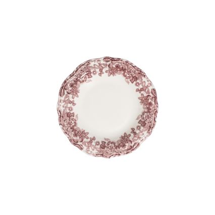 Middagsservis, 24 delar, vit/rosa, i porslin