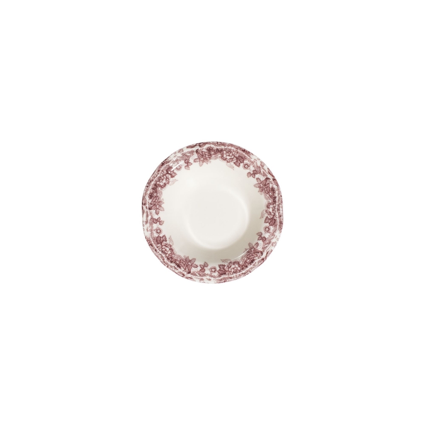 Middagsservis, 24 delar, vit/rosa, i porslin