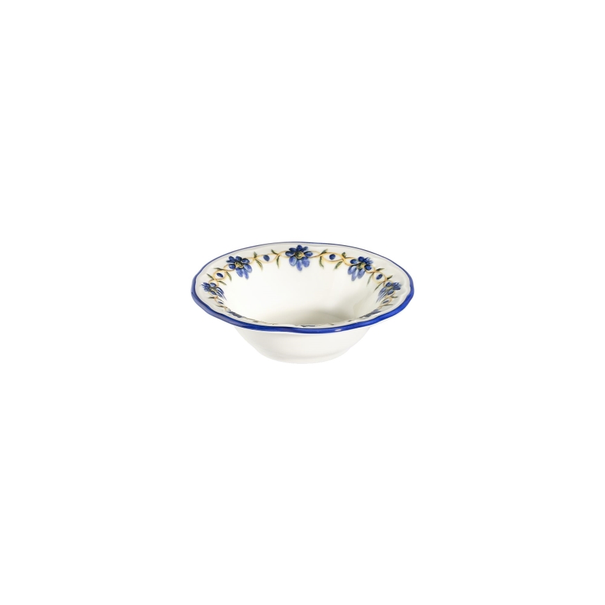 Middagsservis 24 st vit/blå/gul/porslin