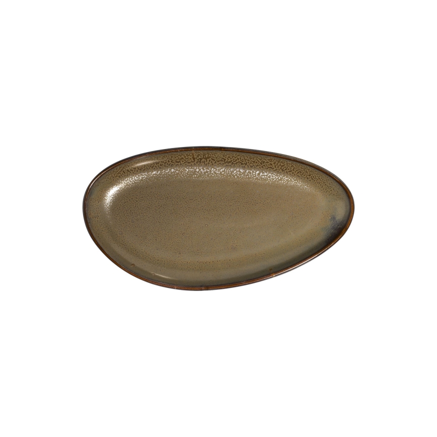 Middagsservis 27 delar vit/brun/porslin