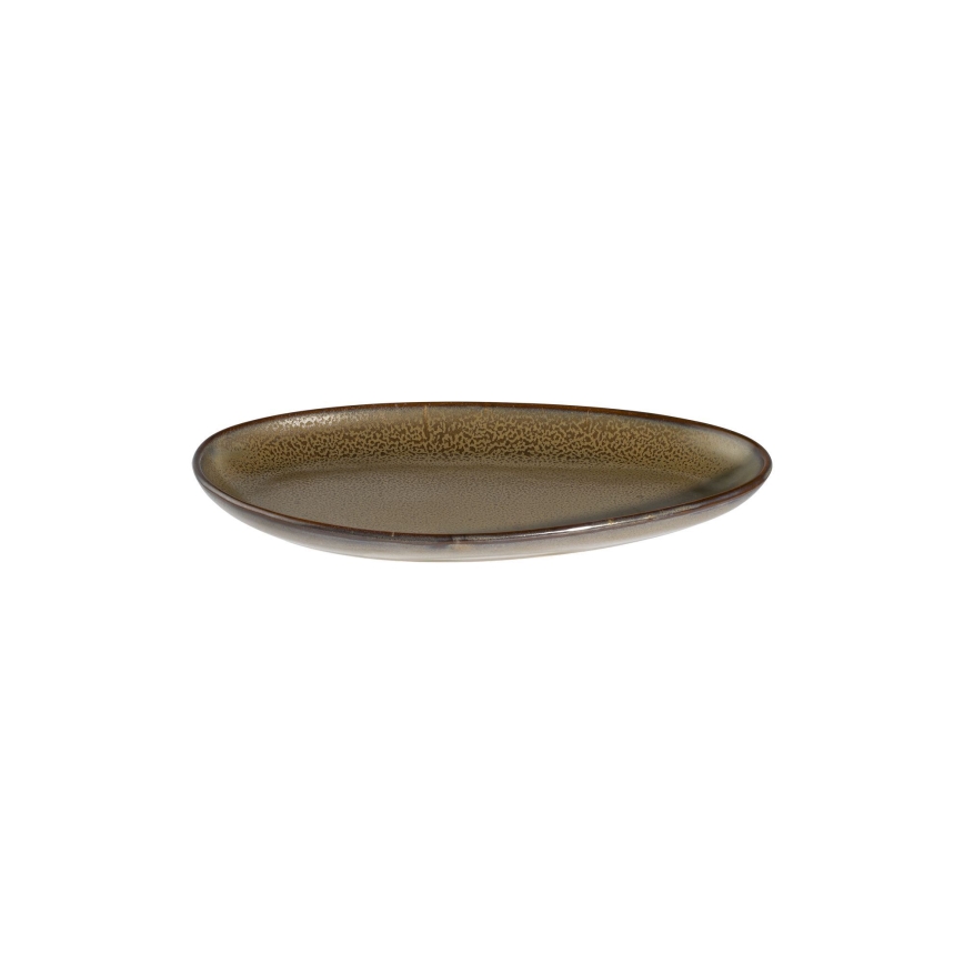 Middagsservis 27 delar vit/brun/porslin