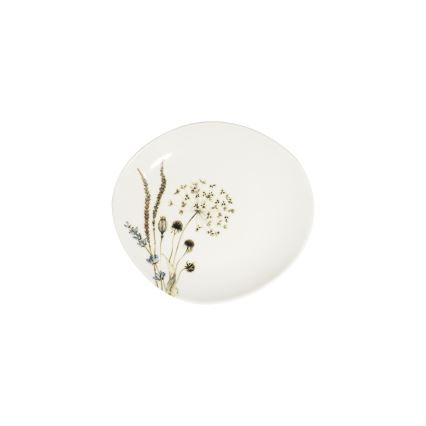 Middagsservis 27 delar vit/brun/porslin