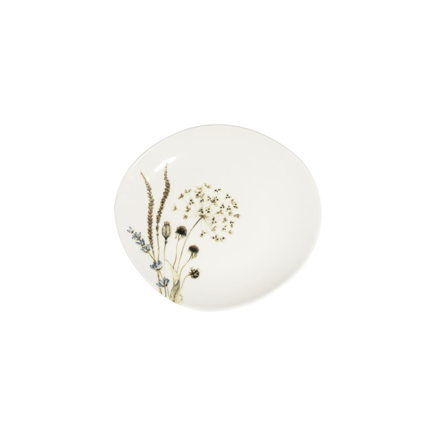 Middagsservis 27 delar vit/brun/porslin