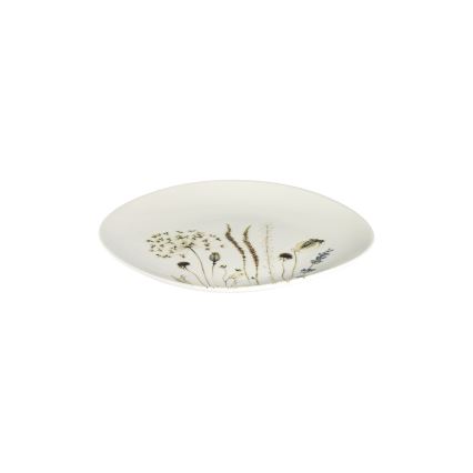 Middagsservis 27 delar vit/brun/porslin