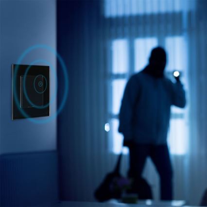 Mikrovågsrörelsesensor 180° 300W/230V svart