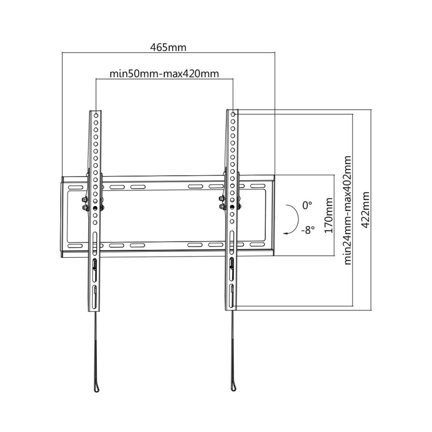 MK FLORIA MKF-20DN447 - Väggfäste med tilt för TV 65 svart