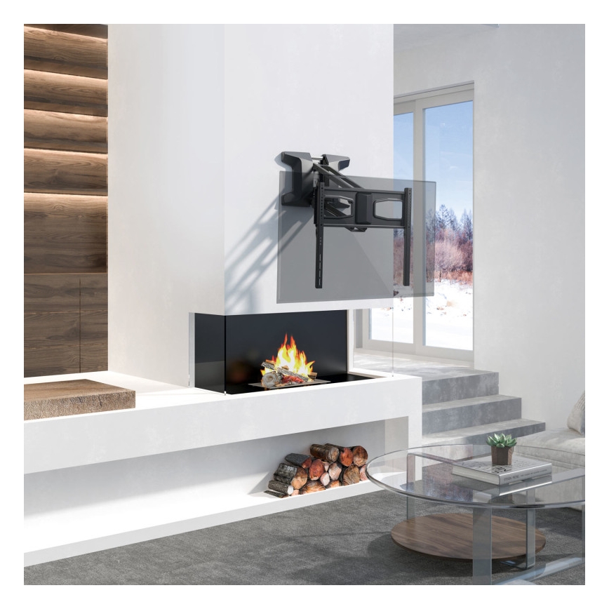 MK FLORIA MKF-21DM647 - Väggfäste för TV med led för 70 svart + fjärrkontroll