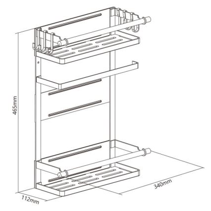 MK FLORIA MKF-21MG01W - Magnetisk organisatör  46,5x34 cm vit