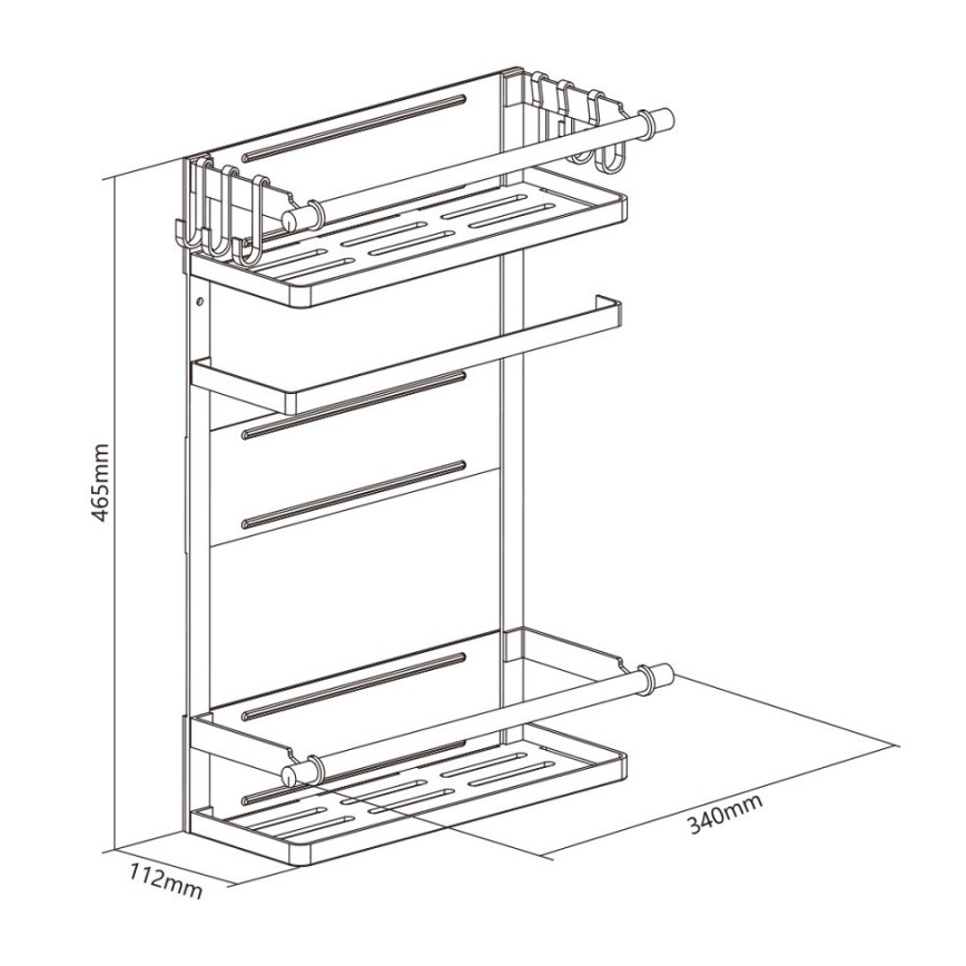 MK FLORIA MKF-21MG01W - Magnetisk organisatör  46,5x34 cm vit