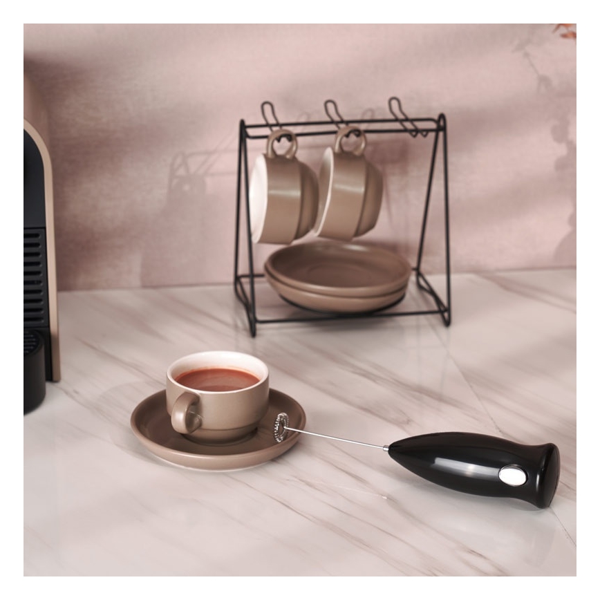 MK FLORIA MKF-23MF10B - Mjölkskummare 2xAA svart