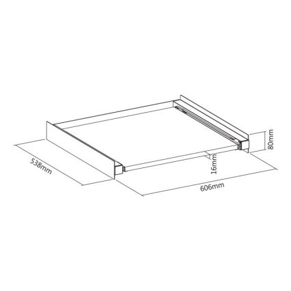 MK FLORIA MKF-23MZ601 - Staplingssats för tvättmaskin och torktumlare med utdragbar hylla 60 cm vit